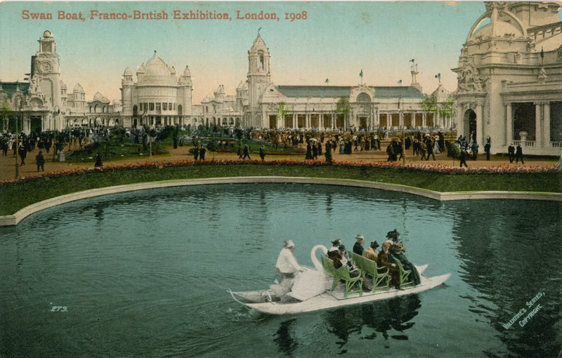 Barca Cigno, Esposizione Franco-Britannica, Londra, 1908 da English Photographer