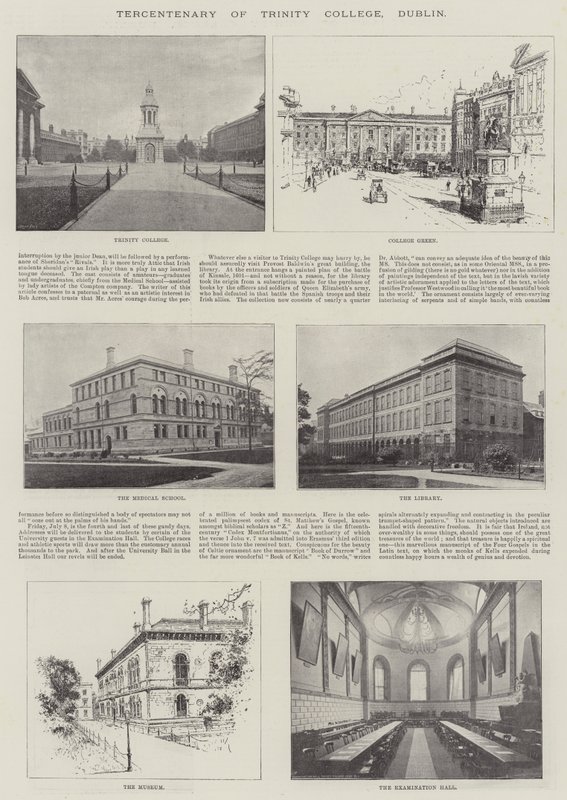 Tercentenario del Trinity College, Dublino da English Photographer