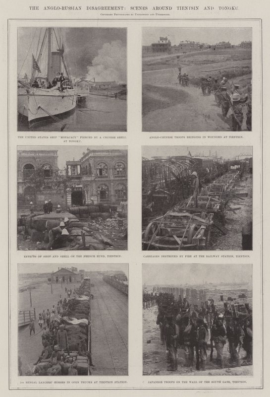 Il disaccordo anglo-russo, scene intorno a Tientsin e Tongku da English Photographer