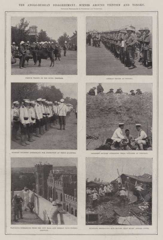 Il disaccordo anglo-russo, scene intorno a Tientsin e Tongku da English Photographer