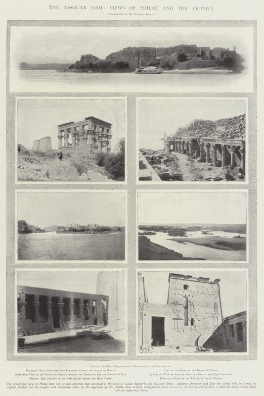 La diga di Assuan, vedute di Philae e dei dintorni da English Photographer