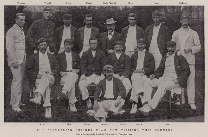 La squadra di cricket australiana ora in visita in questo paese da English Photographer