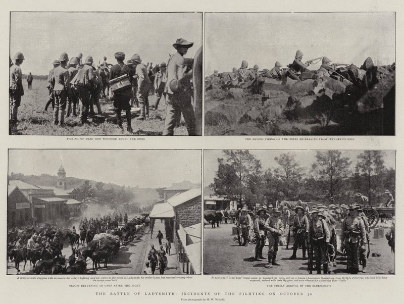 La battaglia di Ladysmith, incidenti dei combattimenti del 30 ottobre da English Photographer