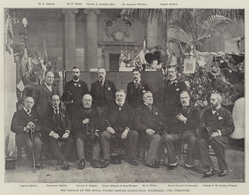 Il bazar presso la Royal United Service Institution, Whitehall, il comitato da English Photographer
