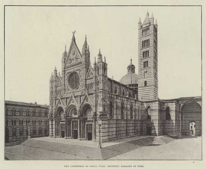 La cattedrale di Siena, Italia, recentemente danneggiata da un incendio da English Photographer