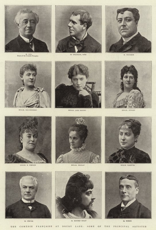 La Comédie Française al Drury Lane, alcuni dei principali artisti da English Photographer
