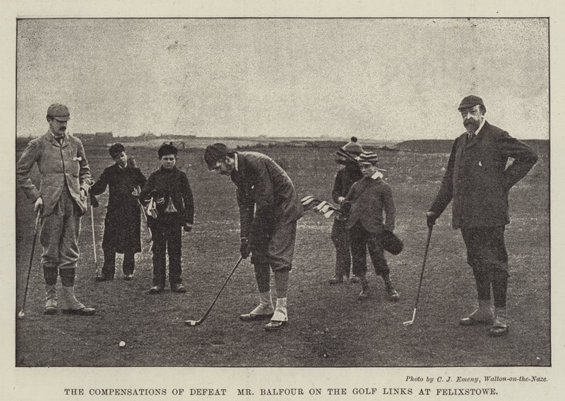 Le compensazioni della sconfitta, Mr Balfour sui campi da golf a Felixstowe da English Photographer