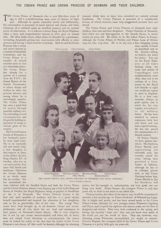 Il Principe ereditario e la Principessa ereditaria di Danimarca e i loro figli da English Photographer