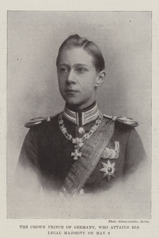 Il Principe Ereditario di Germania, che raggiunge la Maggiore Età Legale il 6 Maggio da English Photographer