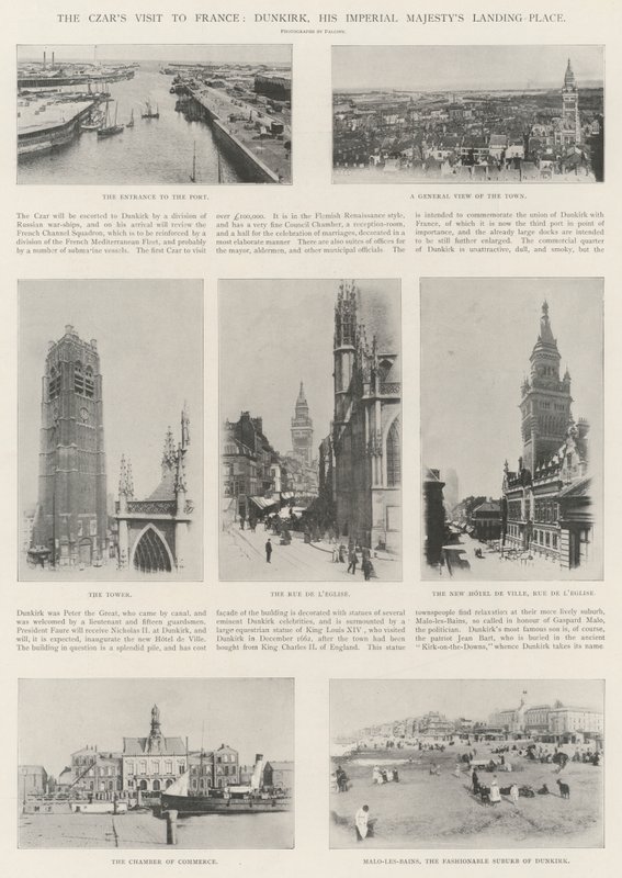 La visita dello Zar in Francia, Dunkerque, luogo di sbarco di Sua Maestà Imperiale da English Photographer
