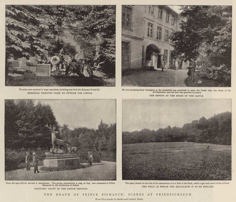 La morte del principe Bismarck, scene a Friedrichsruh da English Photographer