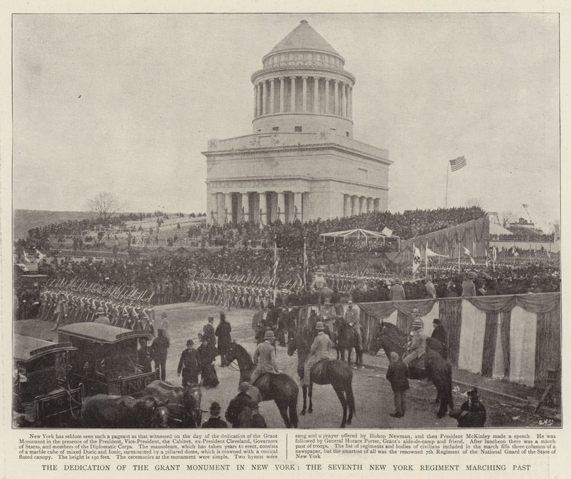 La dedicazione del monumento a Grant a New York, il settimo reggimento di New York in marcia da English Photographer