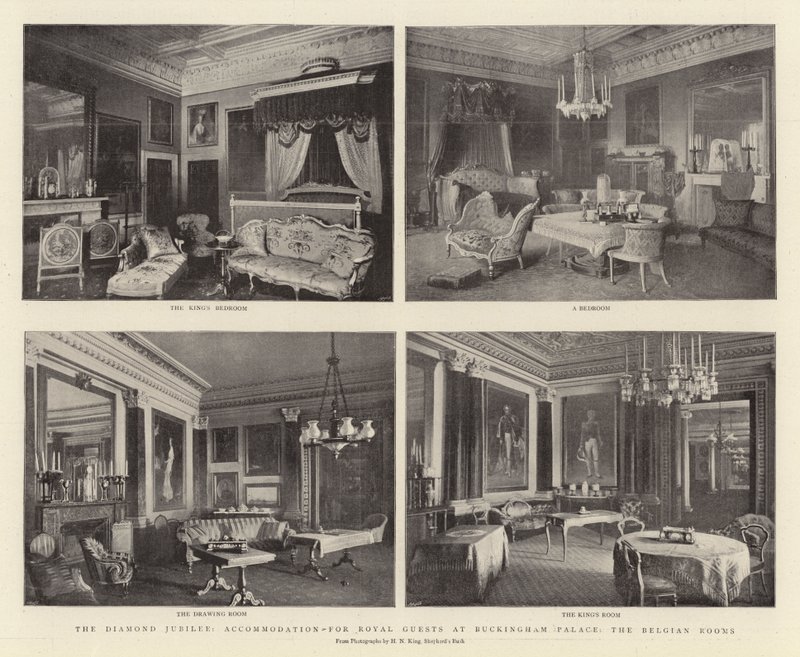 Il Giubileo di Diamante, alloggio per gli ospiti reali a Buckingham Palace, le stanze belghe da English Photographer