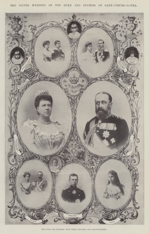 Il Duca e la Duchessa di Sassonia-Coburgo-Gotha, con i loro figli e nipoti da English Photographer