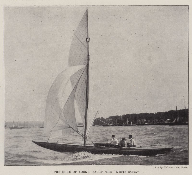 Lo Yacht del Duca di York, la Rosa Bianca da English Photographer