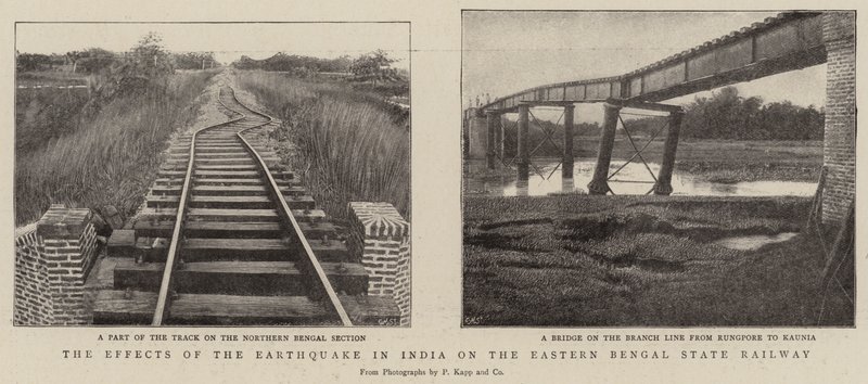 Gli effetti del terremoto in India sulla Ferrovia dello Stato del Bengala Orientale da English Photographer