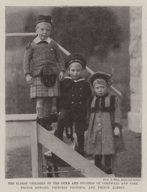 I figli maggiori del Duca e della Duchessa di Cornovaglia e York, Principe Edoardo, Principessa Vittoria e Principe Alberto da English Photographer