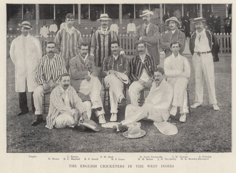 I Cricketer Inglesi nelle Indie Occidentali, 1895 da English Photographer