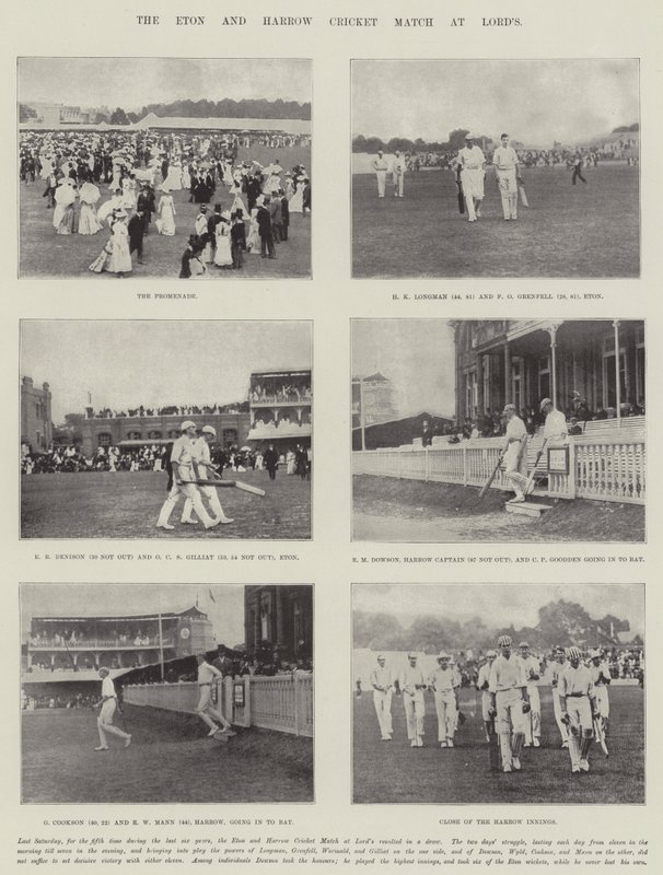 La partita di cricket Eton e Harrow a Lords da English Photographer