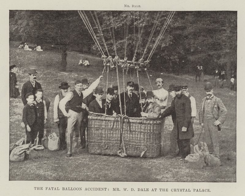Il fatale incidente del pallone, Mr W D Dale al Crystal Palace da English Photographer