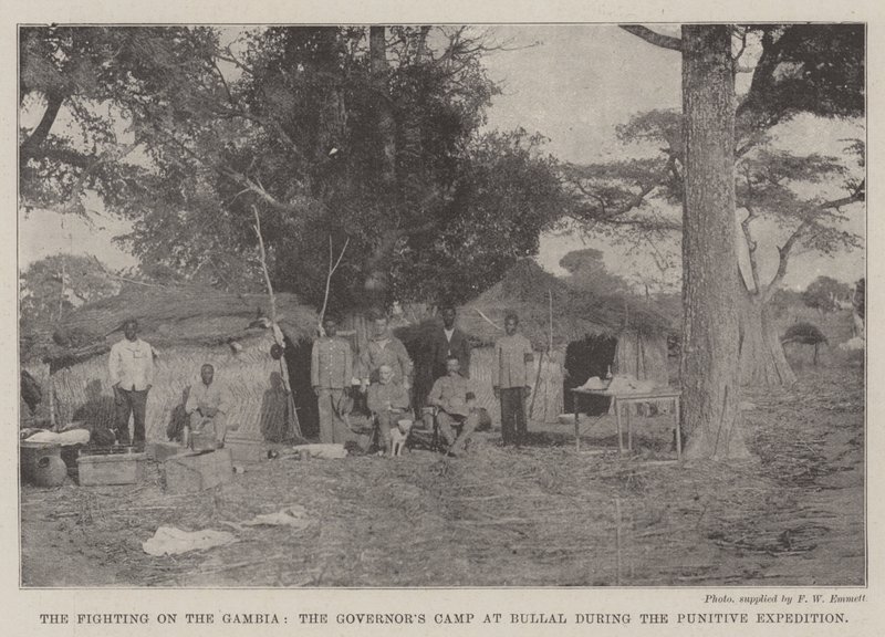 I combattimenti sul Gambia, il campo del governatore a Bullal durante la spedizione punitiva da English Photographer