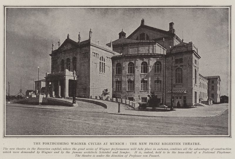 I prossimi cicli di Wagner a Monaco, il nuovo teatro Prinz Regenten da English Photographer