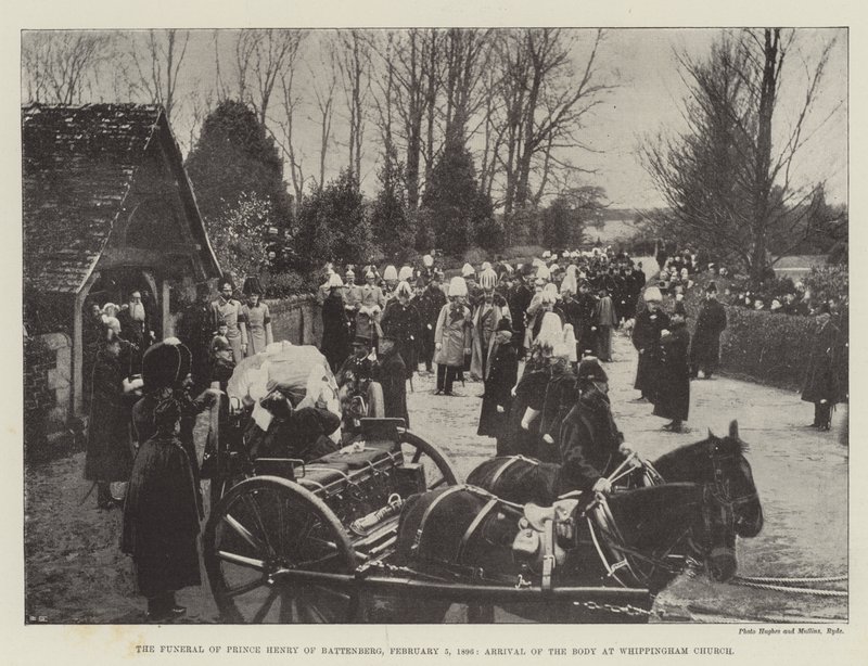 Il funerale del principe Enrico di Battenberg, 5 febbraio 1896, arrivo del corpo alla chiesa di Whippingham da English Photographer
