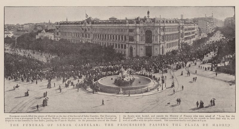 Il funerale di Senor Castelar, la processione che passa per Plaza de Madrid da English Photographer