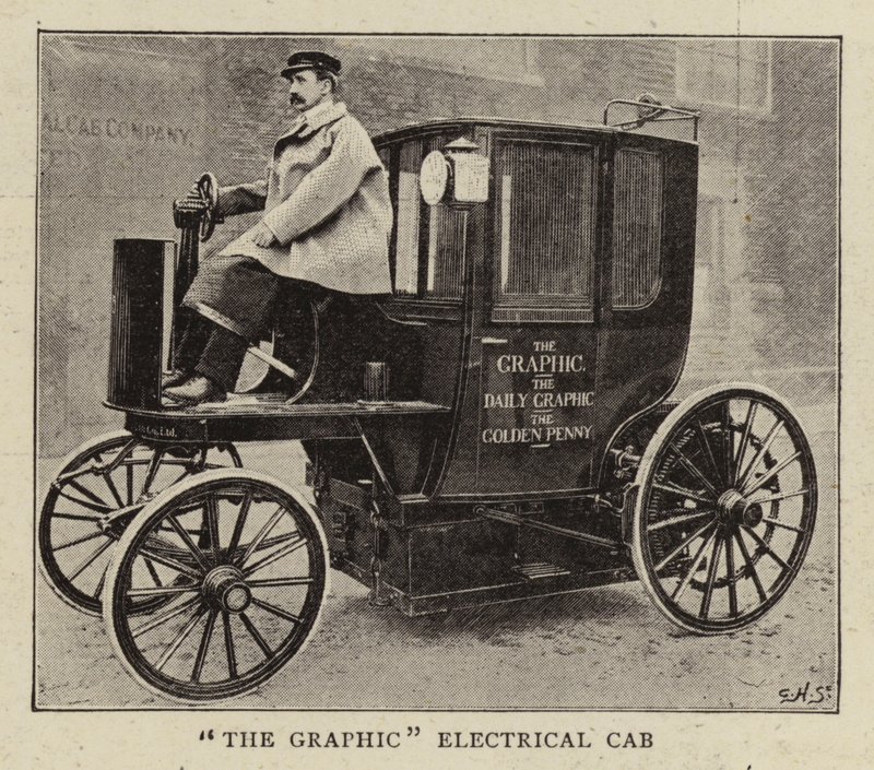 Il taxi elettrico grafico da English Photographer