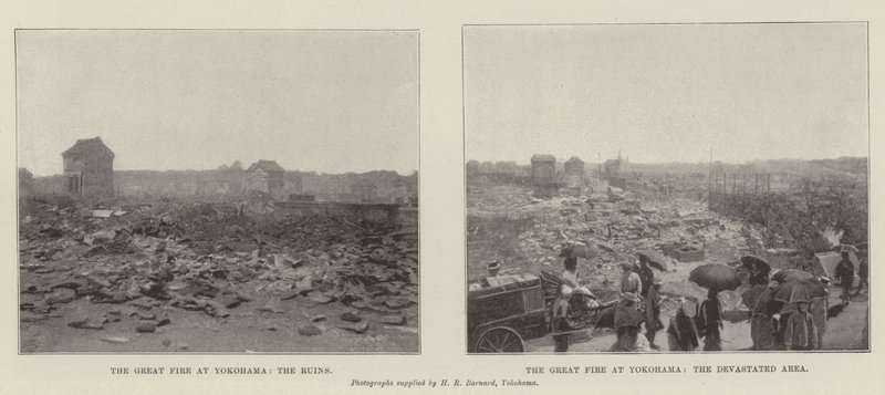 Il grande incendio a Yokohama da English Photographer