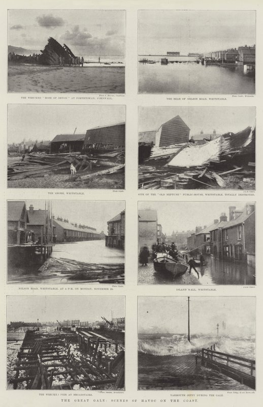 Il grande uragano, scene di devastazione sulla costa da English Photographer