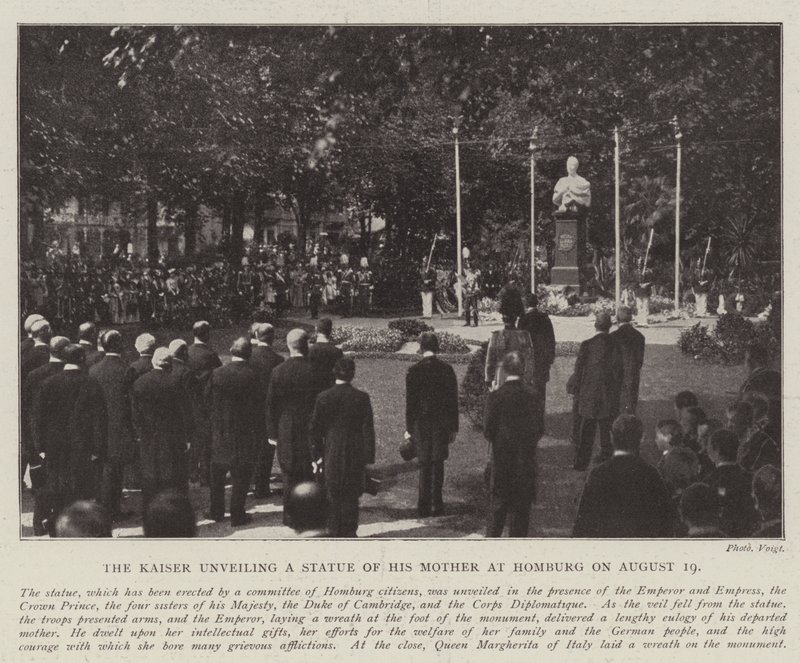 Il Kaiser svela una statua di sua madre a Homburg il 19 agosto da English Photographer