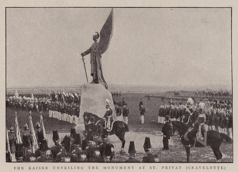Il Kaiser che svela il monumento a St Privat, Gravelotte da English Photographer