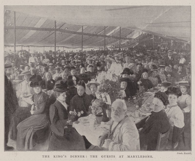 La cena del re, gli ospiti a Marylebone da English Photographer