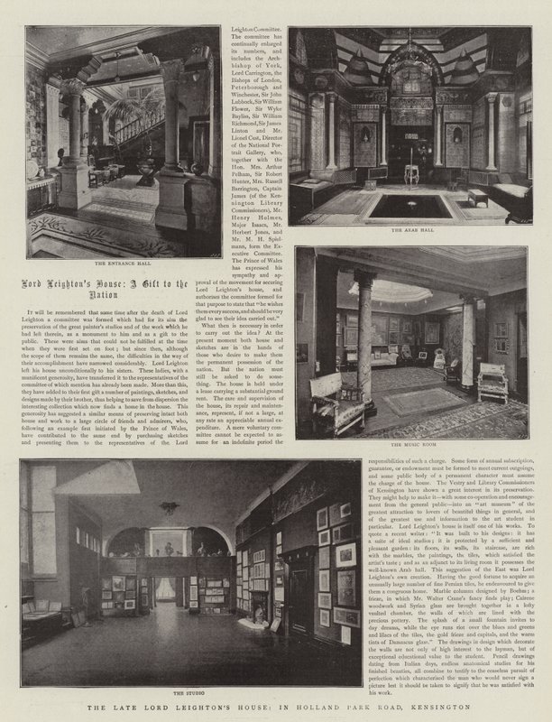 La casa del defunto Lord Leighton, in Holland Park Road, Kensington da English Photographer