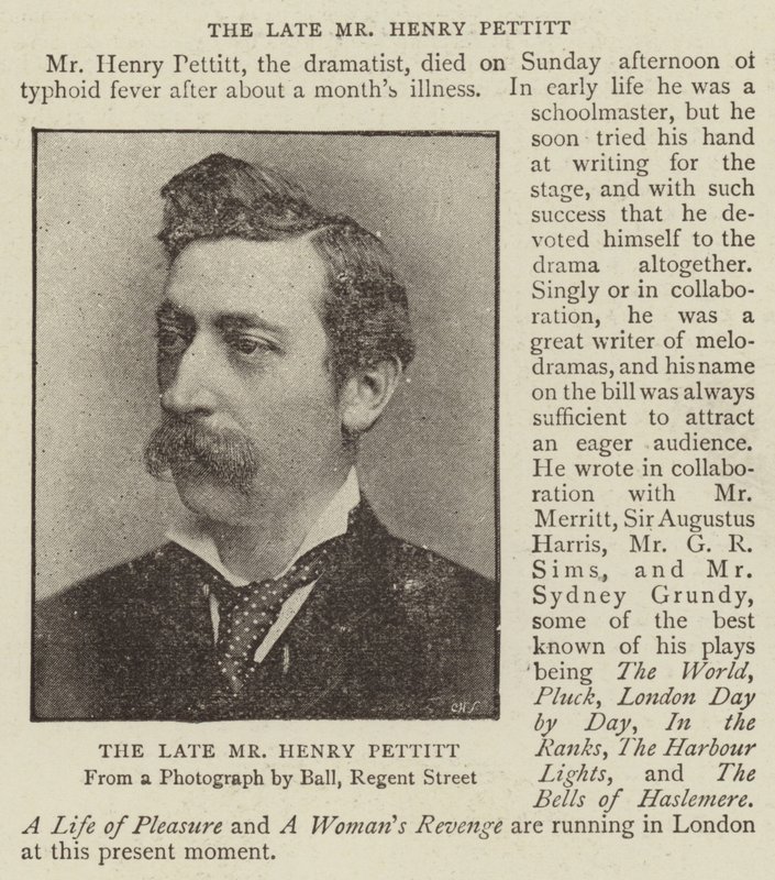 Il defunto signor Henry Pettitt da English Photographer