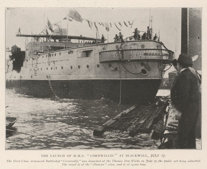 Il varo della HMS Cornwallis a Blackwall, 17 luglio da English Photographer