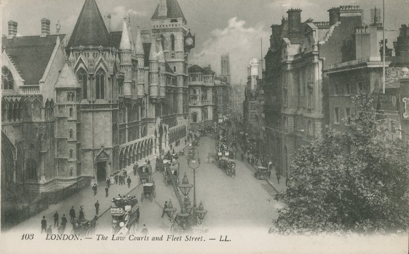 Tribunali e Fleet Street, Londra da English Photographer