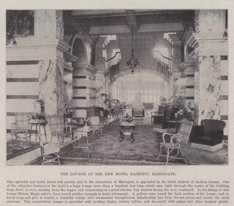Il salotto del nuovo Hotel Majestic, Harrogate da English Photographer