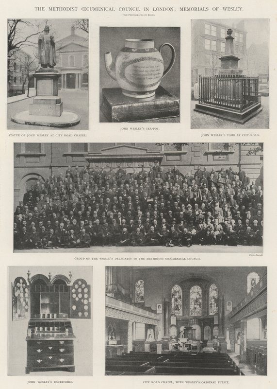 Il Consiglio Ecumenico Metodista a Londra, memoriali di Wesley da English Photographer
