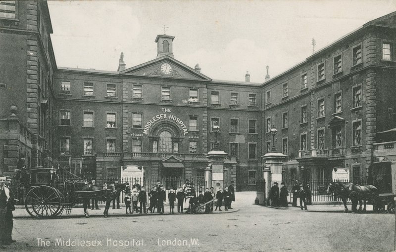 Ospedale Middlesex, Londra, 1910 da English Photographer