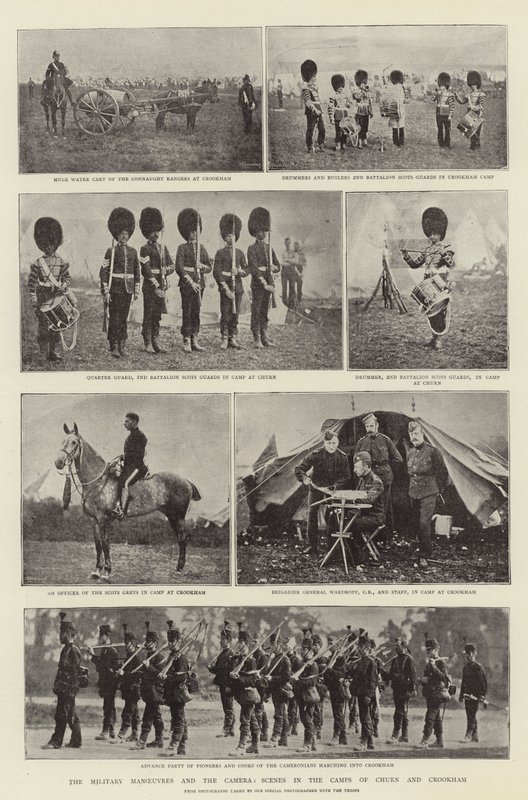 Le Manovre Militari e la Fotocamera, Scene nei Campi di Churn e Crookham da English Photographer