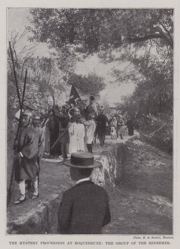 La processione del mistero a Roquebrune, il gruppo del Redentore da English Photographer