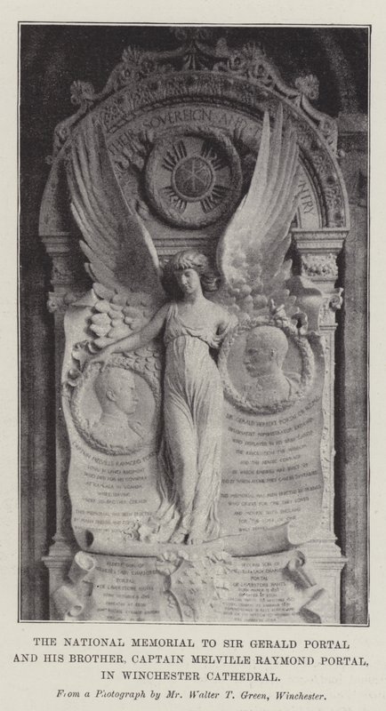 Il Memoriale Nazionale a Sir Gerald Portal e suo Fratello, Capitano Melville Raymond Portal, nella Cattedrale di Winchester da English Photographer