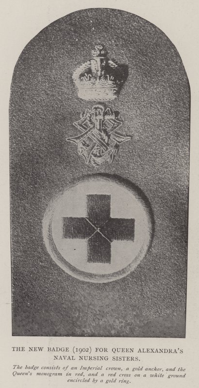 Il Nuovo Distintivo (1902) per le Sorelle Infermiere Navali della Regina Alexandra da English Photographer