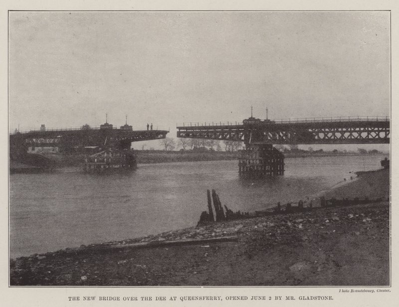 Il nuovo ponte sul Dee a Queensferry, inaugurato il 2 giugno da Mr Gladstone da English Photographer