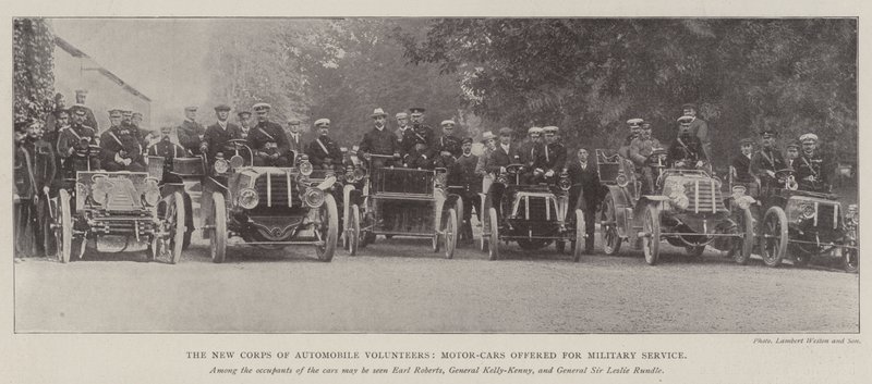 Il nuovo corpo di volontari automobilistici, automobili offerte per il servizio militare da English Photographer