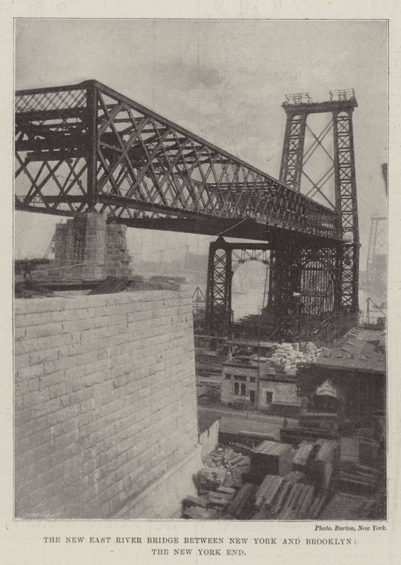 Il nuovo ponte East River tra New York e Brooklyn, il lato di New York da English Photographer