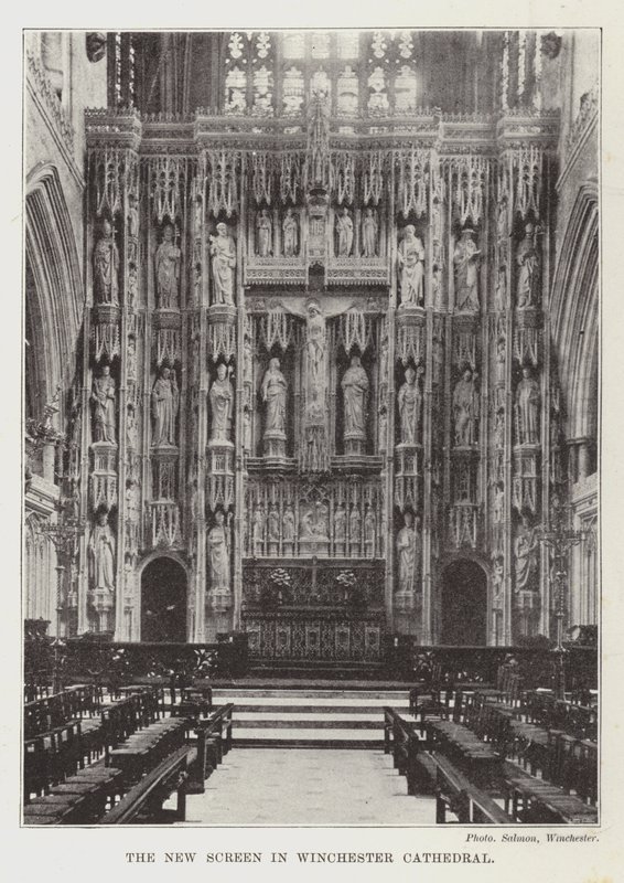 Il nuovo schermo nella Cattedrale di Winchester da English Photographer