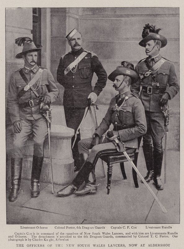 Gli ufficiali dei New South Wales Lancers, ora ad Aldershot da English Photographer